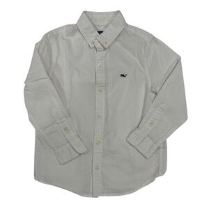 Vineyard Vines Boys White Button Down Shirt | Whale Logo | Size 5